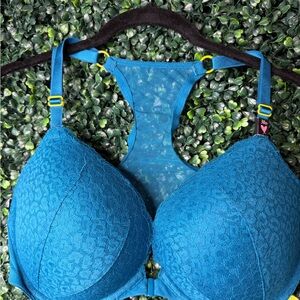 Victoria's Secret Teal Lace Racerback Bra